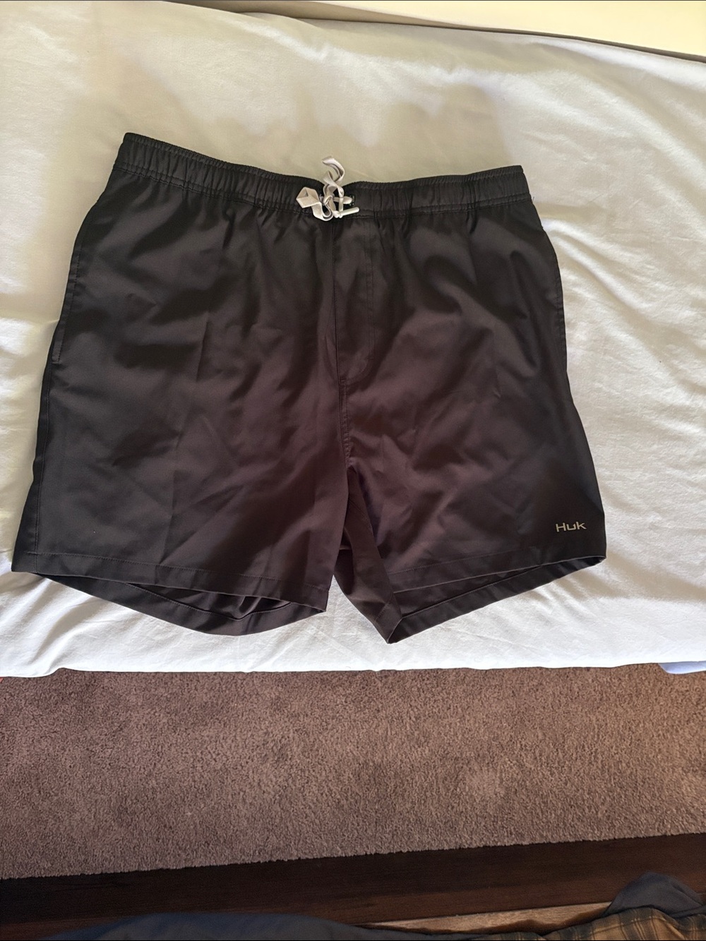 Huk Black Shorts with Drawstring